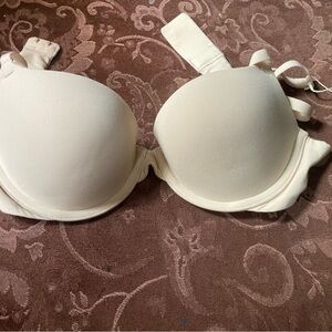 SKIMS Cream Padded Bra Push Up Demi Bra color sand size 34A